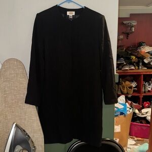 🐑 100% Wool Talbot's Classic Women's Black Longline Coat EUC